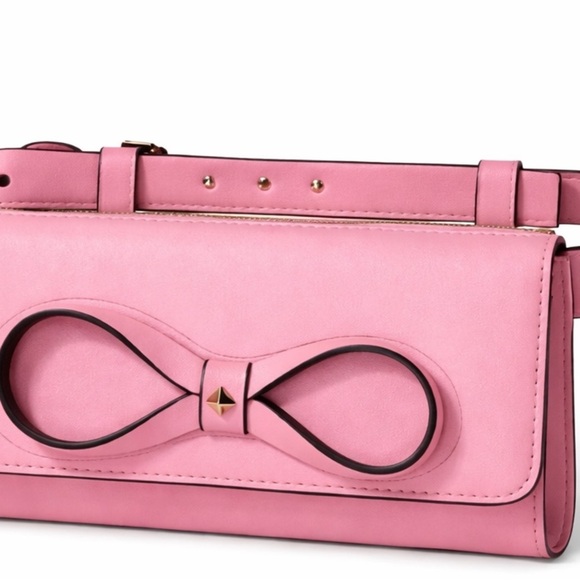 Kate Spade Pink Leather Bow accent Belt Bag Size XL NWT - Picture 4 of 6
